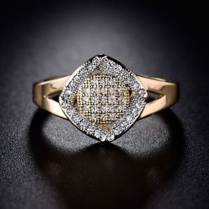 Golden and silver ring  SIZE 6 with small box